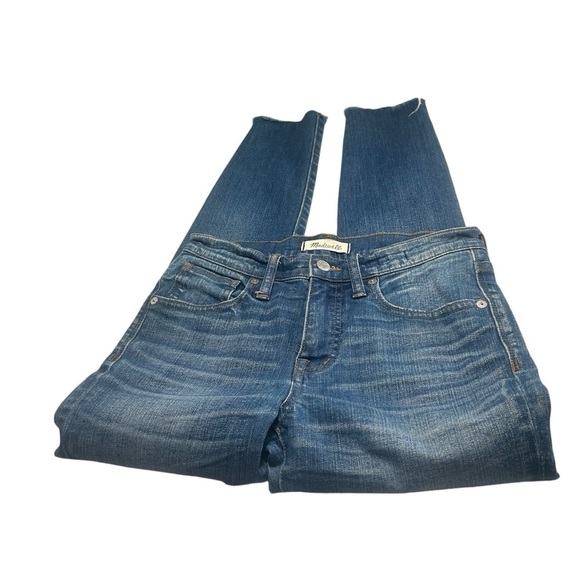 Madewell High Rise Skinny Crop Distressed Jeans Sz 26 - Picture 6 of 13